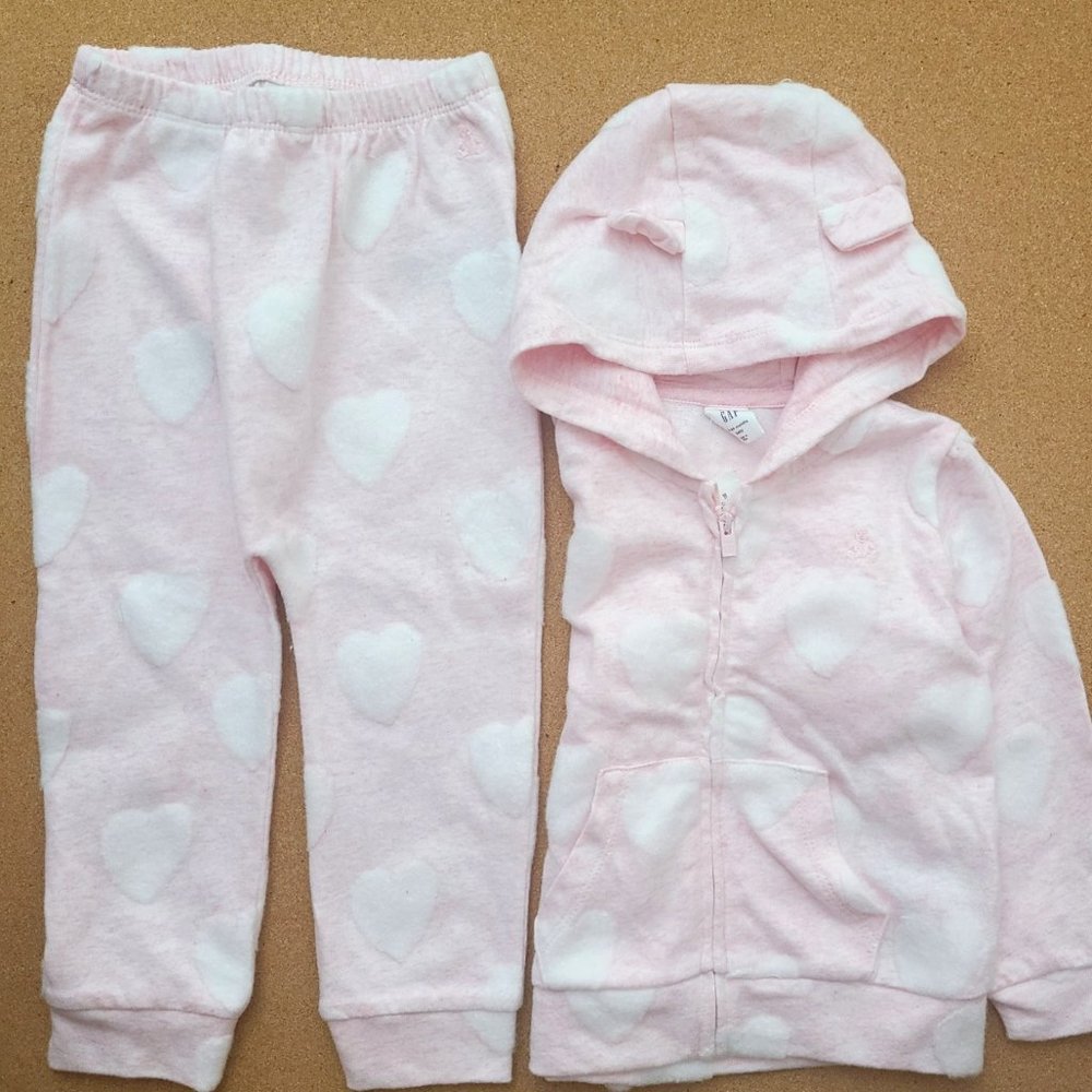 Gap Baby Zip up Hoodie Sweatshirt and pants set